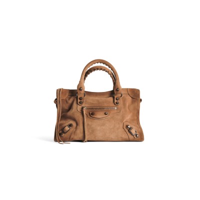 BALENCIAGA WOMEN'S LE CITY BAG SMALL IN CAMEL 8114422AB2A2533 (30*19*10cm)